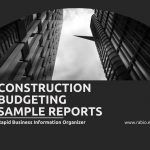 construction budgeting reports